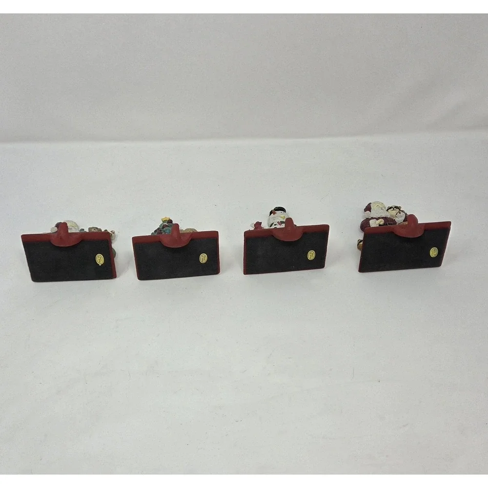 Vintage Trim A Home Kmart Resin Christmas Stocking Holders Set of 4 NIB Boxes